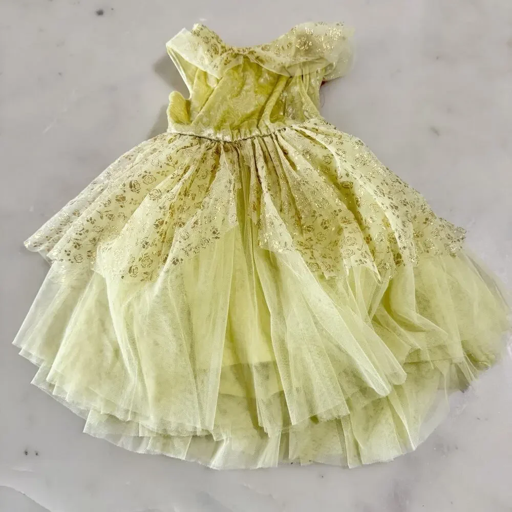 Little Adventures Deluxe Yellow Beauty Princess Dress Up Costume Age 1-3